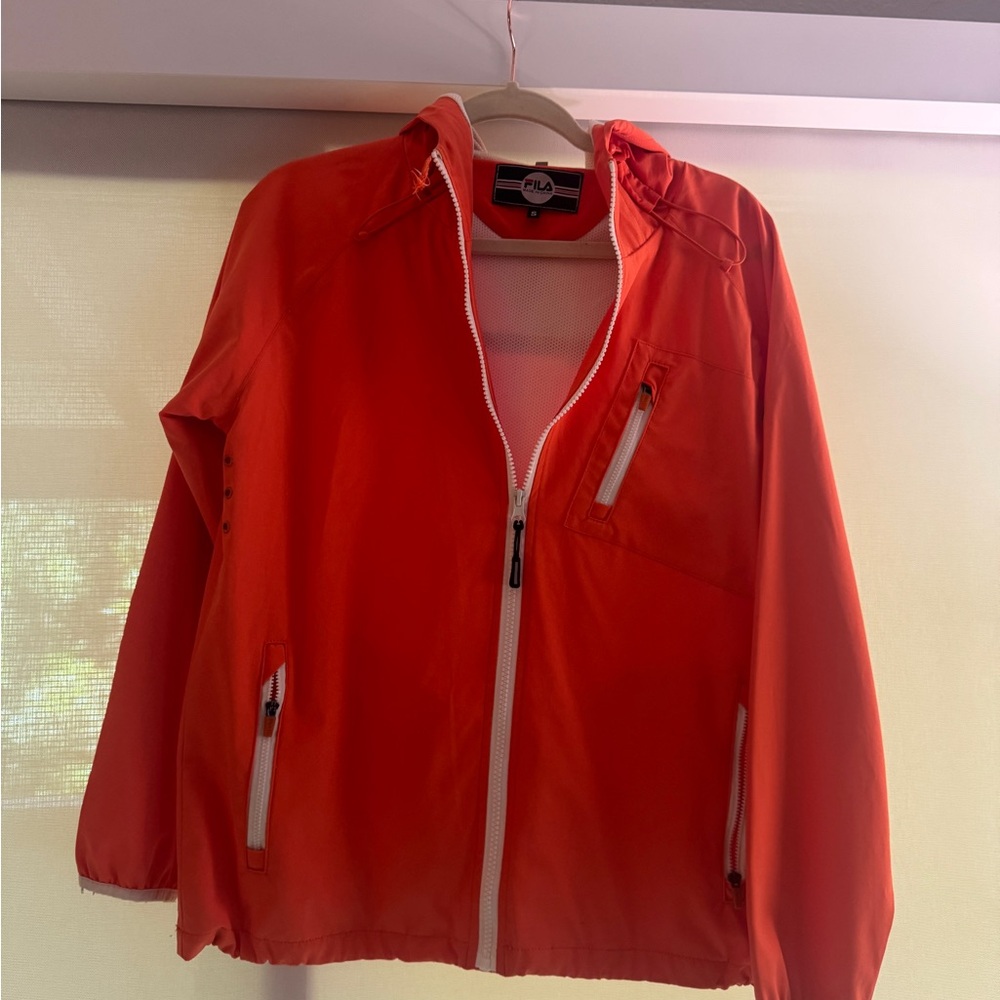 Fila bright Orange Windbreaker Jacket